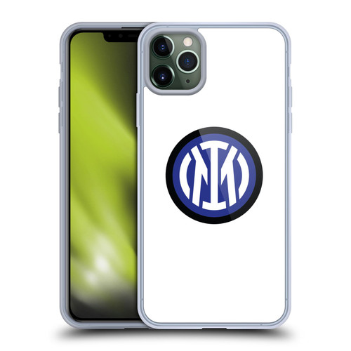 Fc Internazionale Milano Badge Logo On White Soft Gel Case for Apple iPhone 11 Pro Max & MagSafe