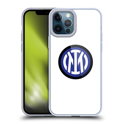 Fc Internazionale Milano Badge Logo On White Soft Gel Case for Apple iPhone 12 Pro Max