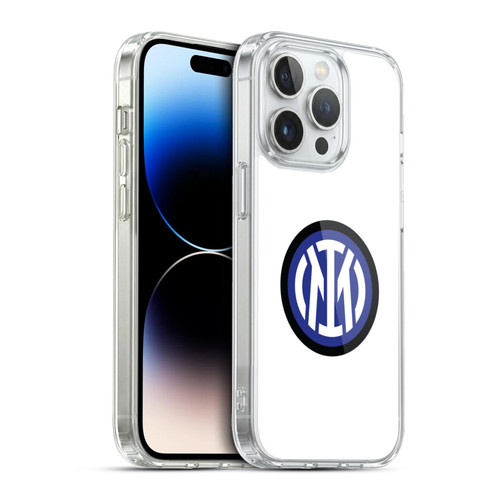 Fc Internazionale Milano Badge Logo On White Soft Gel Case for Apple iPhone 13 Pro & MagSafe