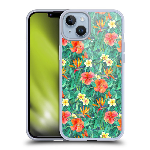 Micklyn Le Feuvre Florals Classic Tropical Garden Soft Gel Case for Apple iPhone 14 Plus