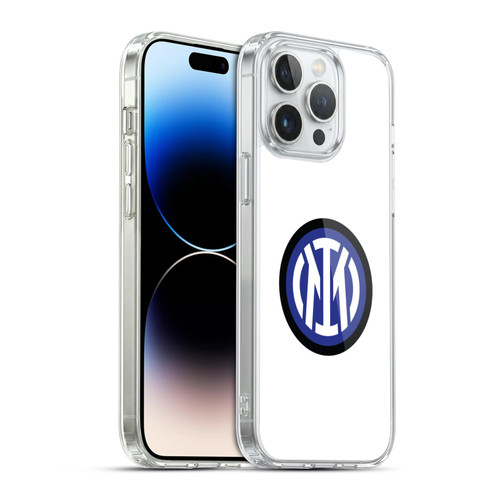 Fc Internazionale Milano Badge Logo On White Soft Gel Case for Apple iPhone 14 Pro Max & MagSafe