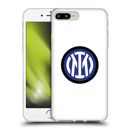 Fc Internazionale Milano Badge Logo On White Soft Gel Case for Apple iPhone 7 Plus / iPhone 8 Plus & MagSafe