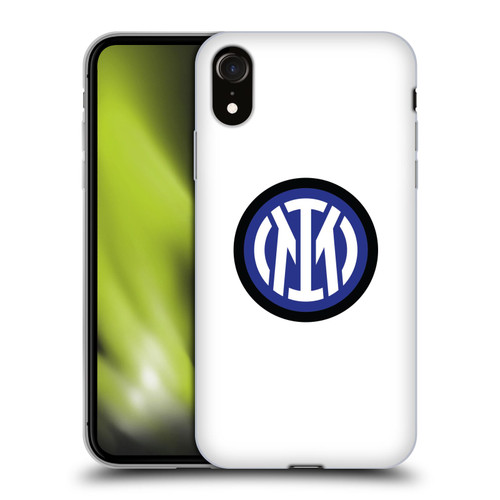 Fc Internazionale Milano Badge Logo On White Soft Gel Case for Apple iPhone XR