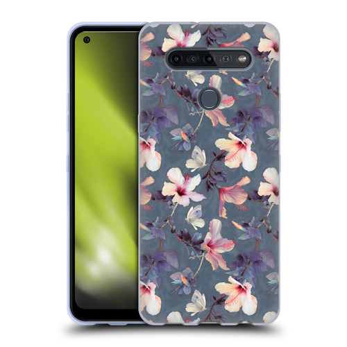 Micklyn Le Feuvre Florals Butterflies and Hibiscus Soft Gel Case for LG K51S