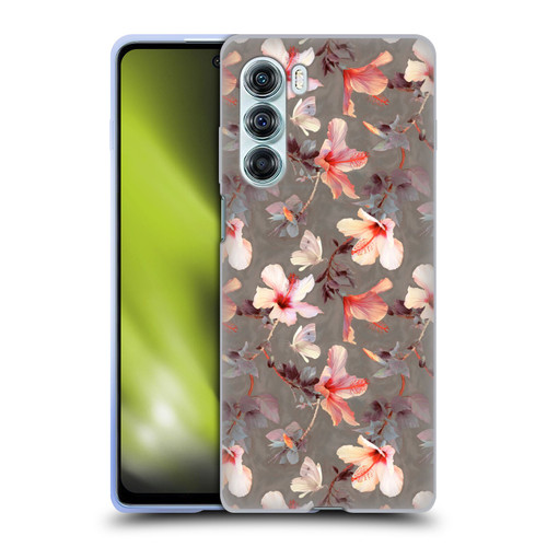 Micklyn Le Feuvre Florals Coral Hibiscus Soft Gel Case for Motorola Edge S30 / Moto G200 5G