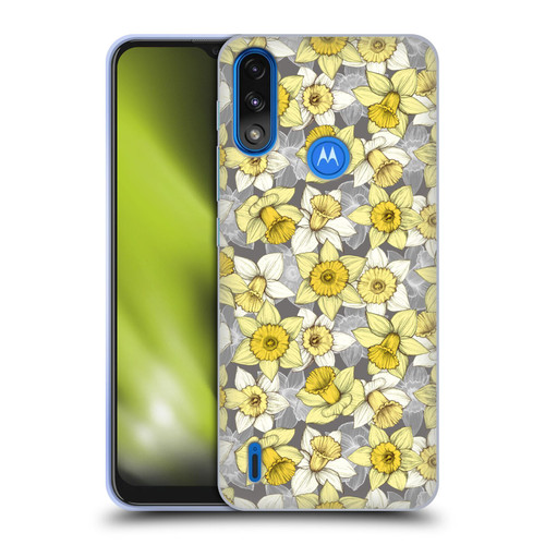 Micklyn Le Feuvre Florals Daffodil Daze Soft Gel Case for Motorola Moto E7 Power / Moto E7i Power