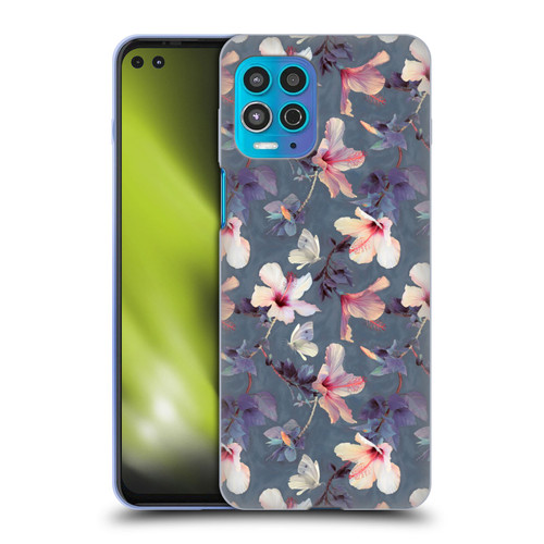 Micklyn Le Feuvre Florals Butterflies and Hibiscus Soft Gel Case for Motorola Moto G100
