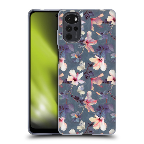 Micklyn Le Feuvre Florals Butterflies and Hibiscus Soft Gel Case for Motorola Moto G22