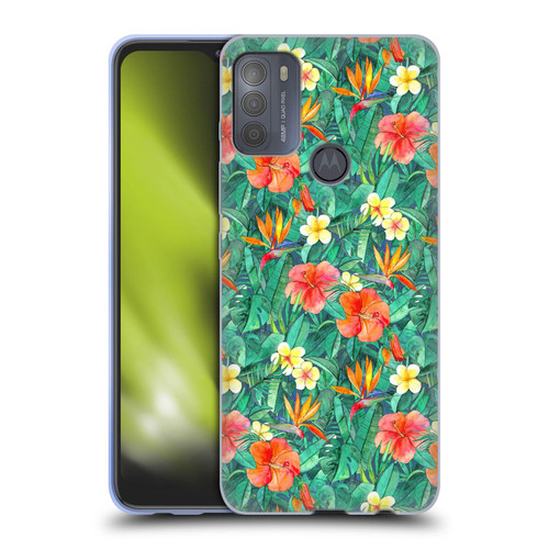 Micklyn Le Feuvre Florals Classic Tropical Garden Soft Gel Case for Motorola Moto G50