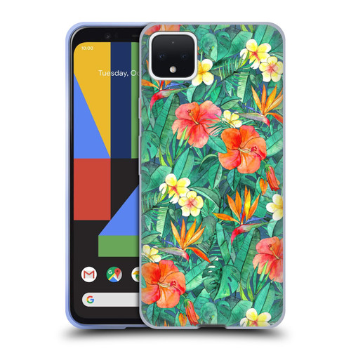 Micklyn Le Feuvre Florals Classic Tropical Garden Soft Gel Case for Google Pixel 4 XL