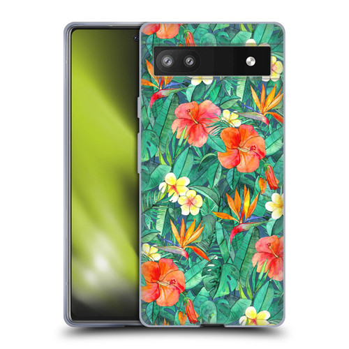 Micklyn Le Feuvre Florals Classic Tropical Garden Soft Gel Case for Google Pixel 6a