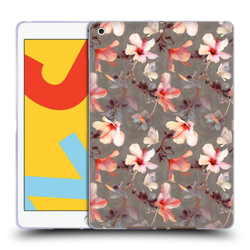 Micklyn Le Feuvre Florals Coral Hibiscus Soft Gel Case for Apple iPad 10.2 2019/2020/2021