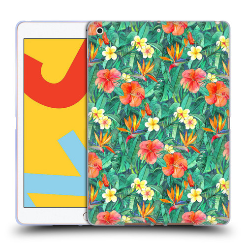 Micklyn Le Feuvre Florals Classic Tropical Garden Soft Gel Case for Apple iPad 10.2 2019/2020/2021