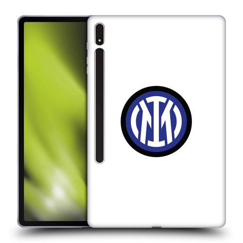 Fc Internazionale Milano Badge Logo On White Soft Gel Case for Samsung Galaxy Tab S8 Plus