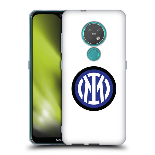 Fc Internazionale Milano Badge Logo On White Soft Gel Case for Nokia 6.2 / 7.2