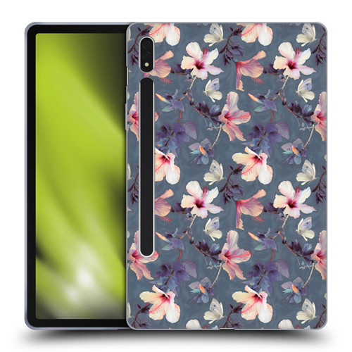 Micklyn Le Feuvre Florals Butterflies and Hibiscus Soft Gel Case for Samsung Galaxy Tab S8