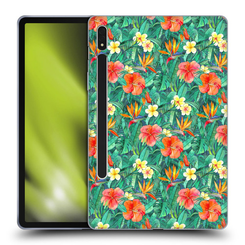 Micklyn Le Feuvre Florals Classic Tropical Garden Soft Gel Case for Samsung Galaxy Tab S8