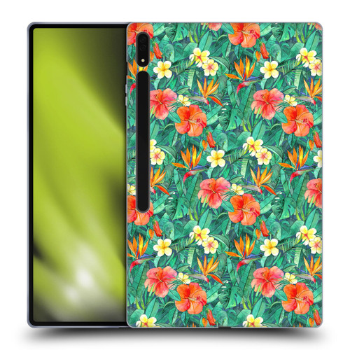 Micklyn Le Feuvre Florals Classic Tropical Garden Soft Gel Case for Samsung Galaxy Tab S8 Ultra