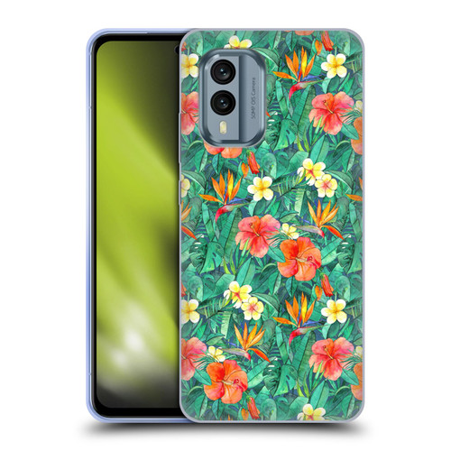 Micklyn Le Feuvre Florals Classic Tropical Garden Soft Gel Case for Nokia X30