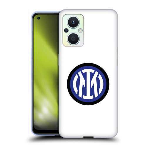 Fc Internazionale Milano Badge Logo On White Soft Gel Case for OPPO Reno8 Lite