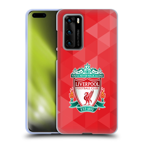 Liverpool Football Club Crest 1 Red Geometric 1 Soft Gel Case for Huawei P40 5G
