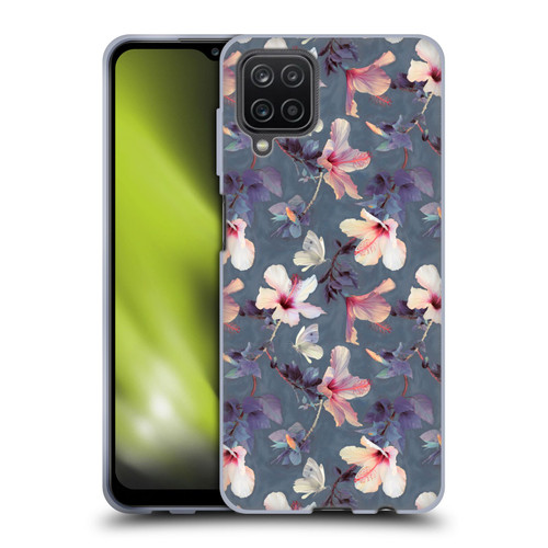 Micklyn Le Feuvre Florals Butterflies and Hibiscus Soft Gel Case for Samsung Galaxy A12 (2020)
