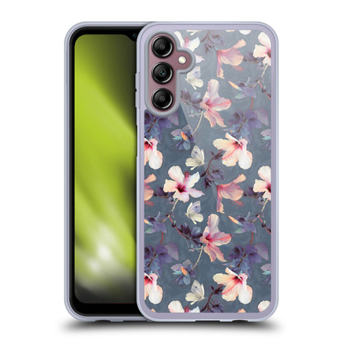 Micklyn Le Feuvre Florals Butterflies and Hibiscus Soft Gel Case for Samsung Galaxy A14 5G