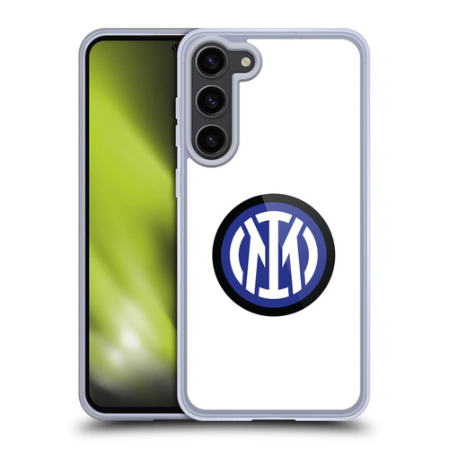 Fc Internazionale Milano Badge Logo On White Soft Gel Case for Samsung Galaxy S23+ 5G
