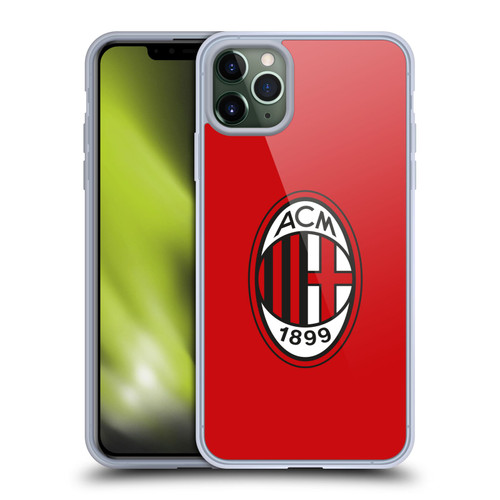 AC Milan Crest Full Colour Red Soft Gel Case for Apple iPhone 11 Pro Max & MagSafe