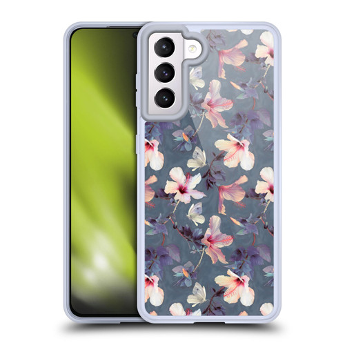 Micklyn Le Feuvre Florals Butterflies and Hibiscus Soft Gel Case for Samsung Galaxy S21 5G