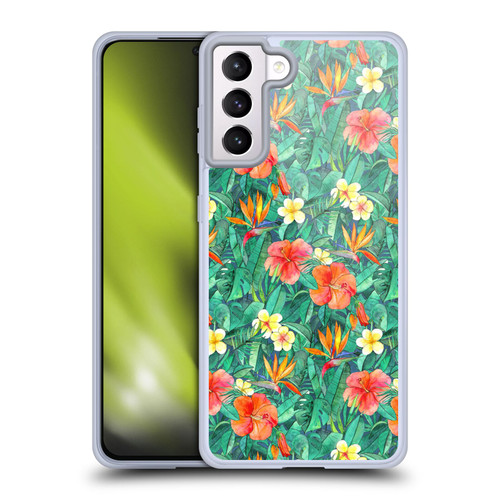 Micklyn Le Feuvre Florals Classic Tropical Garden Soft Gel Case for Samsung Galaxy S21+ 5G