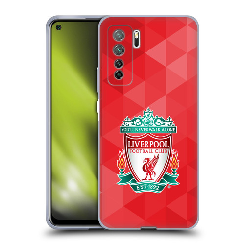 Liverpool Football Club Crest 1 Red Geometric 1 Soft Gel Case for Huawei Nova 7 SE/P40 Lite 5G