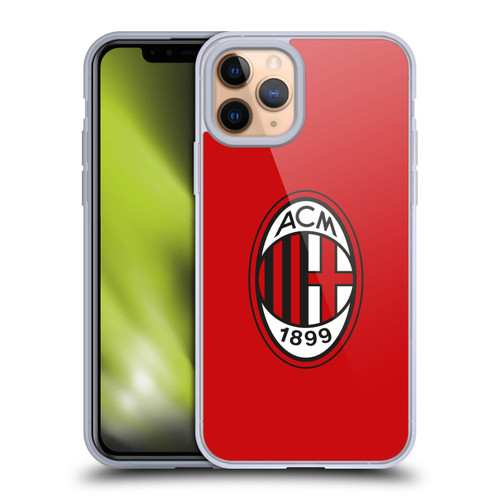 AC Milan Crest Full Colour Red Soft Gel Case for Apple iPhone 11 Pro & MagSafe