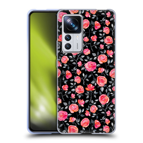 Micklyn Le Feuvre Florals Roses on Black Soft Gel Case for Xiaomi 12T Pro