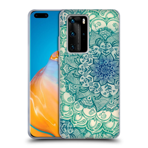 Micklyn Le Feuvre Mandala 3 Emerald Doodle Soft Gel Case for Huawei P40 Pro / P40 Pro Plus 5G