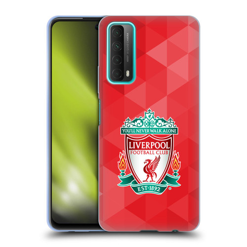 Liverpool Football Club Crest 1 Red Geometric 1 Soft Gel Case for Huawei P Smart (2021)