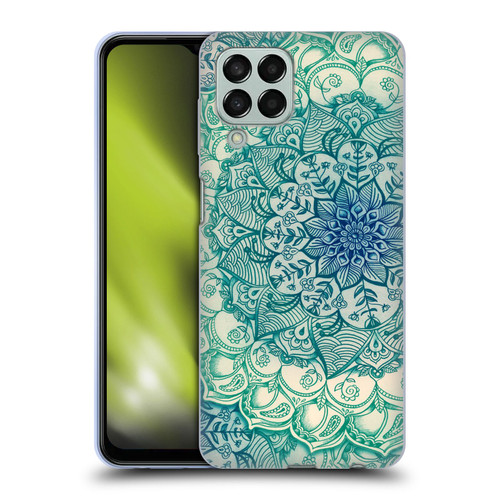 Micklyn Le Feuvre Mandala 3 Emerald Doodle Soft Gel Case for Samsung Galaxy M33 (2022)