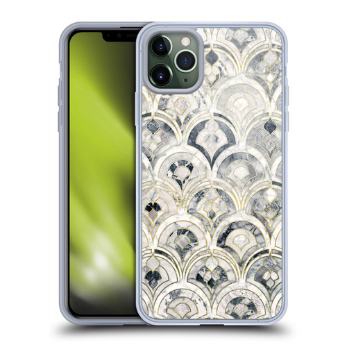 Micklyn Le Feuvre Marble Patterns Monochrome Art Deco Tiles Soft Gel Case for Apple iPhone 11 Pro Max