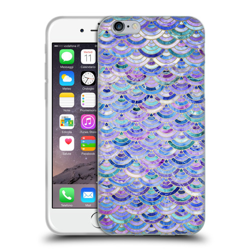 Micklyn Le Feuvre Marble Patterns Mosaic In Amethyst And Lapis Lazuli Soft Gel Case for Apple iPhone 6 / iPhone 6s