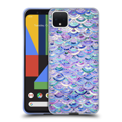 Micklyn Le Feuvre Marble Patterns Mosaic In Amethyst And Lapis Lazuli Soft Gel Case for Google Pixel 4 XL