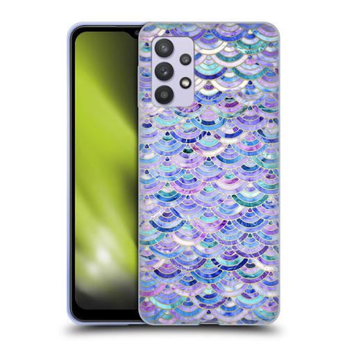 Micklyn Le Feuvre Marble Patterns Mosaic In Amethyst And Lapis Lazuli Soft Gel Case for Samsung Galaxy A32 5G / M32 5G (2021)