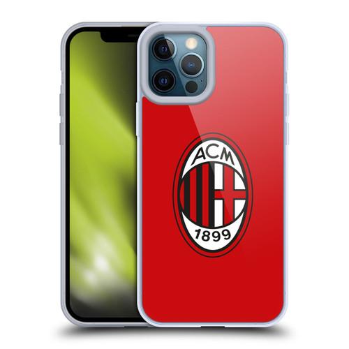 AC Milan Crest Full Colour Red Soft Gel Case for Apple iPhone 12 Pro Max & MagSafe