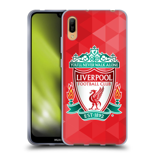 Liverpool Football Club Crest 1 Red Geometric 1 Soft Gel Case for Huawei Y6 Pro (2019)