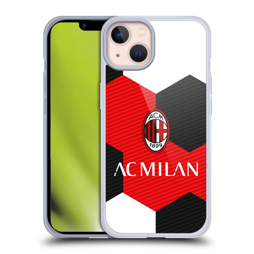 AC Milan Crest Ball Soft Gel Case for Apple iPhone 13