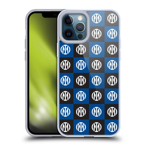 Fc Internazionale Milano Patterns Crest Soft Gel Case for Apple iPhone 12 Pro Max & MagSafe