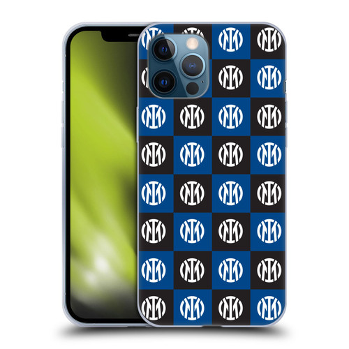 Fc Internazionale Milano Patterns Crest Soft Gel Case for Apple iPhone 12 Pro Max