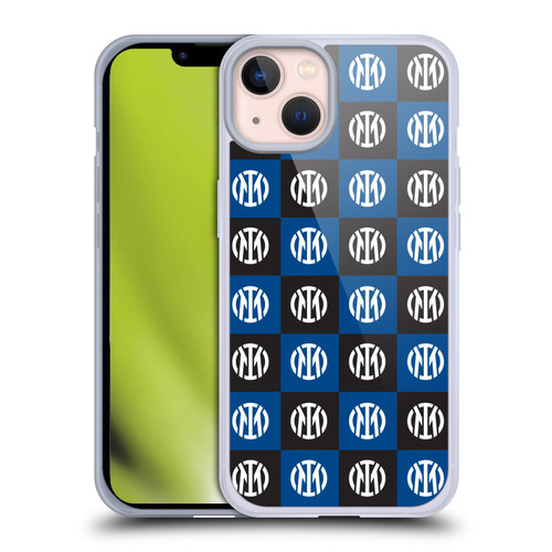 Fc Internazionale Milano Patterns Crest Soft Gel Case for Apple iPhone 13