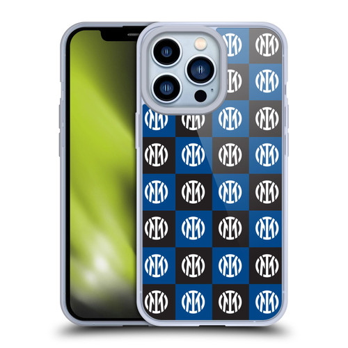 Fc Internazionale Milano Patterns Crest Soft Gel Case for Apple iPhone 13 Pro & MagSafe