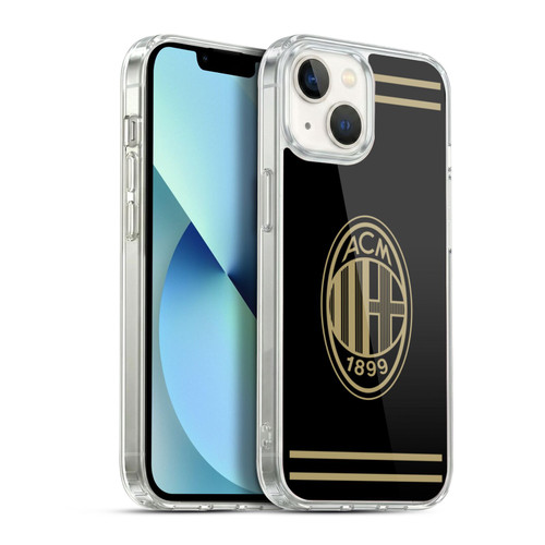 AC Milan Crest Black And Gold Soft Gel Case for Apple iPhone 13