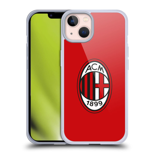 AC Milan Crest Full Colour Red Soft Gel Case for Apple iPhone 13